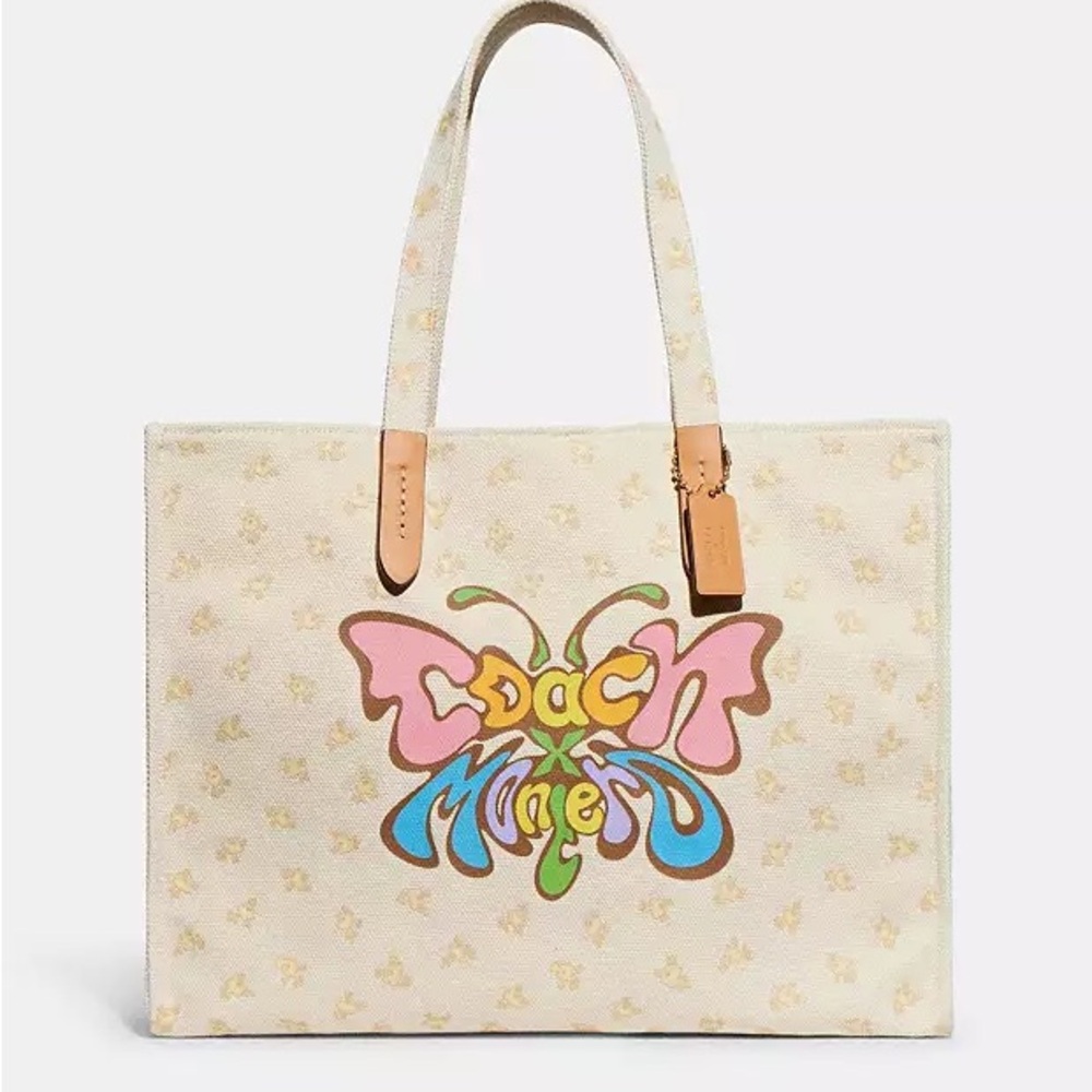 Coach x Montero Cream Canvas Tote Bag